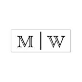 Tampons Encreurs Simple Monogramme Initiale VSO de Mariée Marié Mar (Impression)