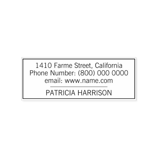 Tampons Encreurs simple nettoyage des informations de contact d'adr (Tamponné)