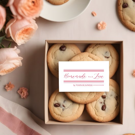 Tampons Encreurs Simple Personalized Homemade with Love Caligraphy