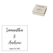 Tampons Encreurs Simple personnalisation des nouveaux mariés et dat (Tamponné)