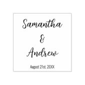 Tampons Encreurs Simple personnalisation des nouveaux mariés et dat (Impression)