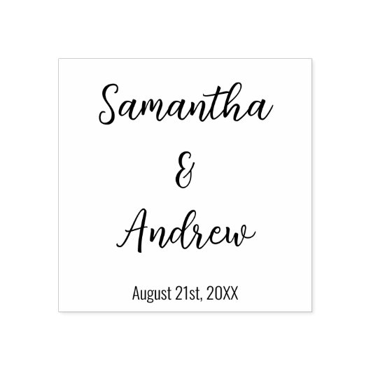 Tampons Encreurs Simple personnalisation des nouveaux mariés et dat (Impression)