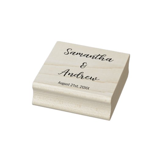 Tampons Encreurs Simple personnalisation des nouveaux mariés et dat (Tampon)