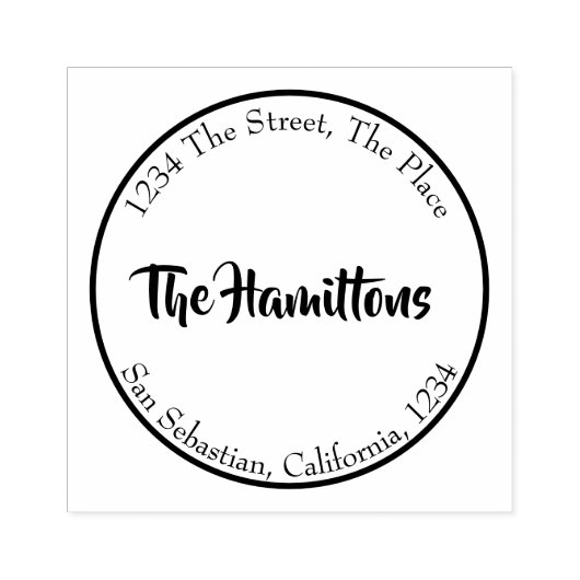 Tampons Encreurs Simple personnalisé (bordure circulaire) (Impression)