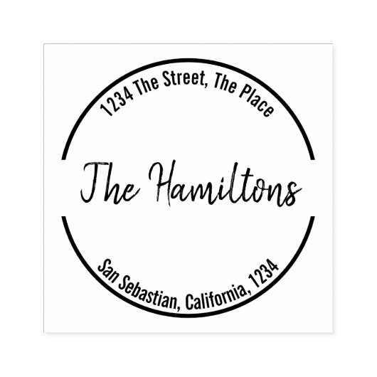 Tampons Encreurs Simple personnalisé (bordure circulaire) (Impression)