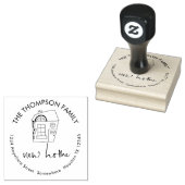 Tampons Encreurs Simple Quirky House New Home Nom Adresse (Tamponné)