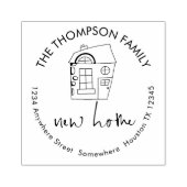 Tampons Encreurs Simple Quirky House New Home Nom Adresse (Impression)