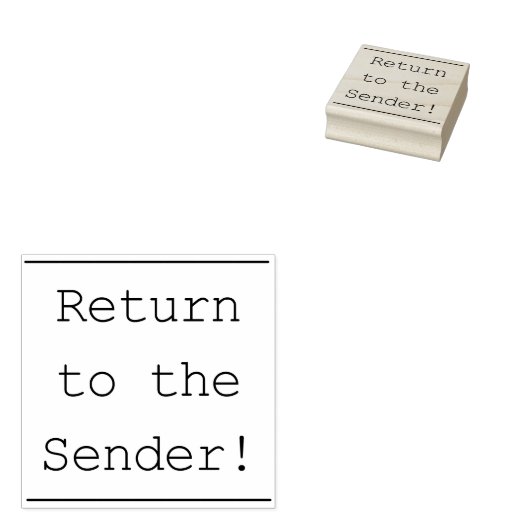 Tampons Encreurs Simple "Retour à l'expéditeur !" Timbre en caoutch (Tamponné)