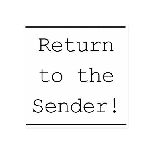 Tampons Encreurs Simple "Retour à l'expéditeur !" Timbre en caoutch (Impression)