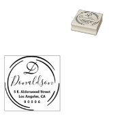 Tampons Encreurs Simple Rustic Circle Adresse de retour (Tamponné)
