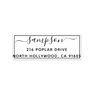 Tampons Encreurs Simple Rustique Rectangulaire Adresse de retour