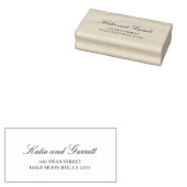 Tampons Encreurs Simple Script Elegant Mariage Adresse de retour (Tamponné)
