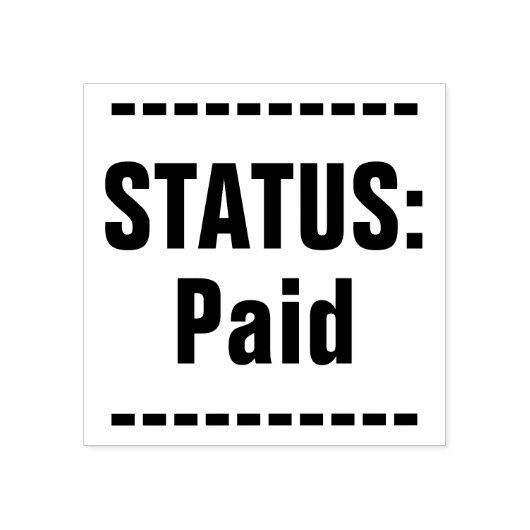 Tampons Encreurs Simple "STATUT : Payé" Timbre en caoutchouc (Impression)