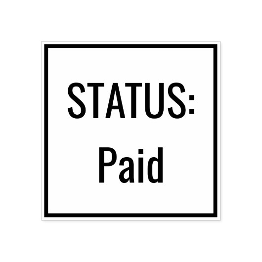 Tampons Encreurs Simple "STATUT : Payé" Timbre en caoutchouc (Impression)