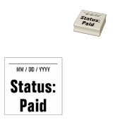Tampons Encreurs Simple "Statut : Payé" Timbre en caoutchouc (Tamponné)