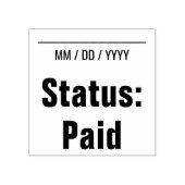 Tampons Encreurs Simple "Statut : Payé" Timbre en caoutchouc (Impression)