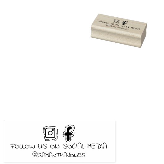 Tampons Encreurs Simple Suivez-nous sur les médias sociaux (Tamponné)