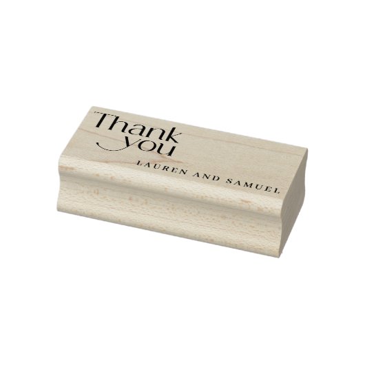 Tampons Encreurs Simple Typographie Mariage Couple Merci (Tampon)