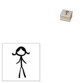 Tampons Encreurs Simplement tiré Stick Figure Jeune fille (Tamponné)