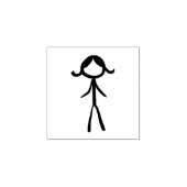 Tampons Encreurs Simplement tiré Stick Figure Jeune fille (Impression)