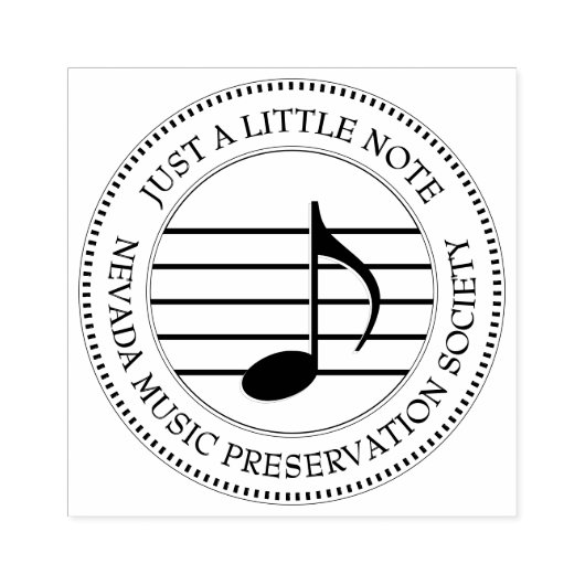 Tampons Encreurs SIMPLEMENT UNE NOTE Timbre Logo Club Musique (Impression)