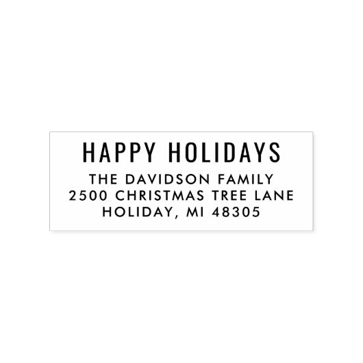 Tampons Encreurs Simply Modern Happy Holidays Return Adresse (Impression)