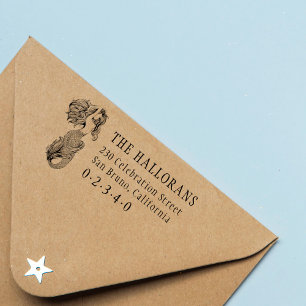 Tampons Encreurs Sirène classique Nom de famille personnalisé Adres