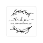 Tampons Encreurs Site de script de remerciement Feuille de laurier (Impression)