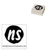 Tampons Encreurs Site Web Monogram Initials | Timbres en caoutchouc (Tamponné)