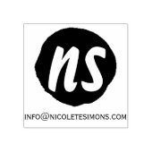 Tampons Encreurs Site Web Monogram Initials | Timbres en caoutchouc (Impression)