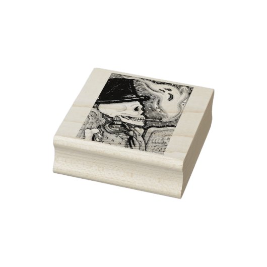 TAMPONS ENCREURS SKELETON FUMEUR, POMPIER EN CAOUTCHOUC (Tampon)