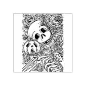 TAMPONS ENCREURS SKELETON & JACK-O'-LANTERN, HALLOWEEN CAOUTCHOUC (Impression)
