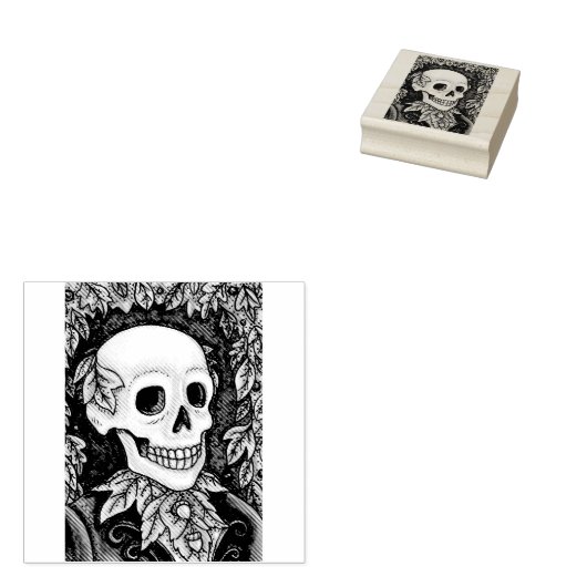 TAMPONS ENCREURS SKELETON, POMPE DE CAOUTCHOUC À HALLOWEEN GOTH (Tamponné)