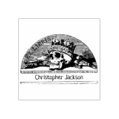 Tampons Encreurs Skull Ex Librairie personnalisé avec couronne, Vin (Impression)