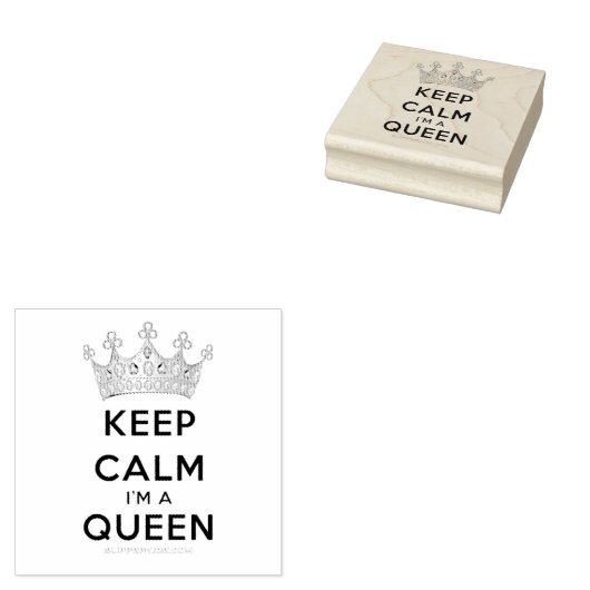 Tampons Encreurs SlipperyJoe's Keep Calm Queen couronne joyaux a (Tamponné)