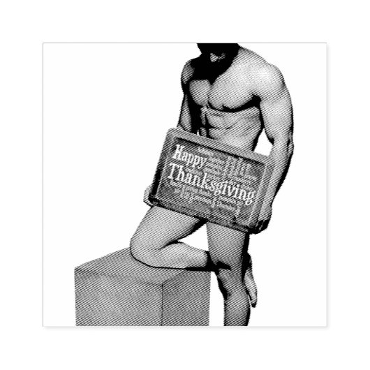 Tampons Encreurs SlipperyJoe's Thanksgiving man hot six pack abs un (Impression)