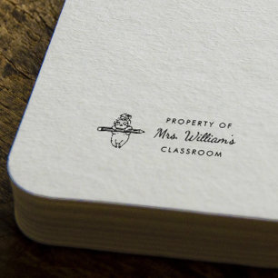Tampons Encreurs Sloth - Personnalisé Nom de l'enseignant Livre Cla