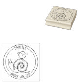 Tampons Encreurs Snail Mail Handle fragile avec soin Bois d'art Tim (Tamponné)