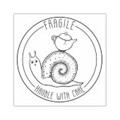 Tampons Encreurs Snail Mail Handle fragile avec soin Bois d'art Tim (Impression)