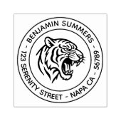 Tampons Encreurs Snarling Tiger Profile Round Address (Impression)