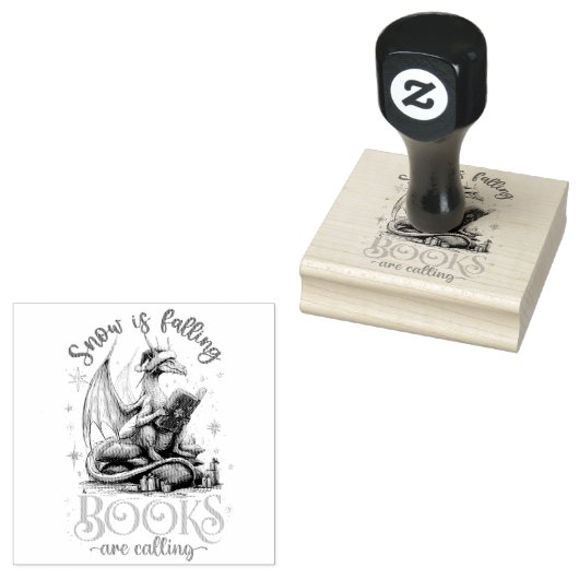 Tampons Encreurs Snow Is Falling, Books Are Calling  (Tamponné)