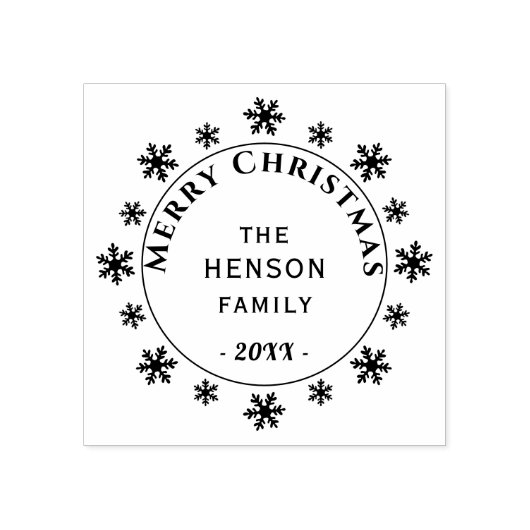 Tampons Encreurs Snowflake Family Merry Christmas (Impression)