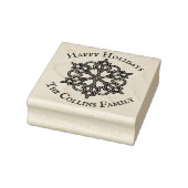 Tampons Encreurs Snowflake Holly Message et nom (Tampon)