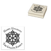 Tampons Encreurs Snowflake Holly Message et nom (Tamponné)