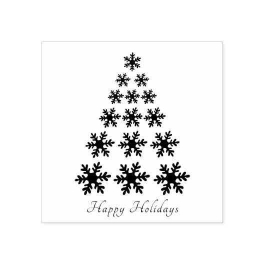 Tampons Encreurs Snowflake sapin de Noël Script élégant (Impression)