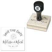 Tampons Encreurs Snowflake Snowglobe Hiver Enregistrer la date (Tamponné)