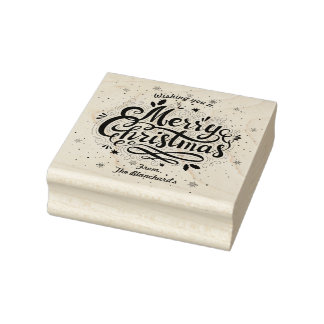Tampons Encreurs Snowflakes et Joyeux Noël personnalisable
