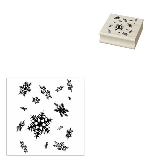 Tampons Encreurs Snowflakes Scrapbook Art Stamper en bois (Tamponné)