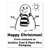 Tampons Encreurs Snowman avec un joyeux message de Noël ! (Impression)