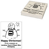 Tampons Encreurs Snowman avec un joyeux message de Noël ! (Tamponné)